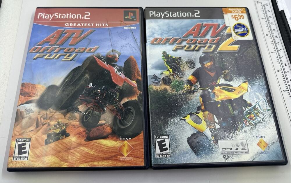 ATV Offroad Fury 1 2 Bundle PS2 PlayStation CIB w Manuals Retro Vintage Gaming